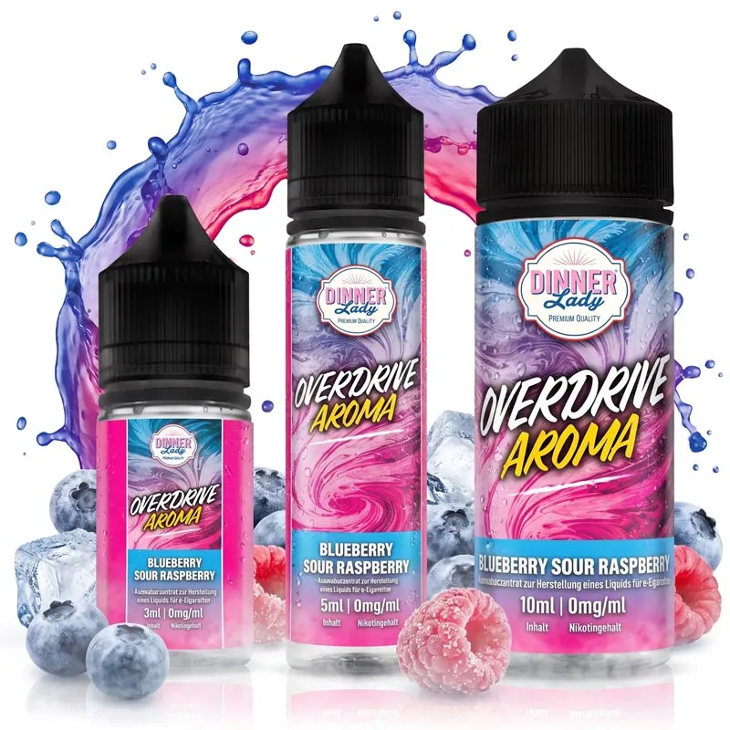 DINNER LADY Overdrive - Blueberry Sour Raspberry Longfill Aroma