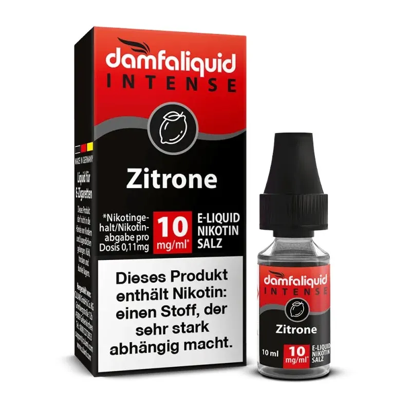 DAMFALIQUID INTENSE - Zitrone Nikotinsalz Liquid