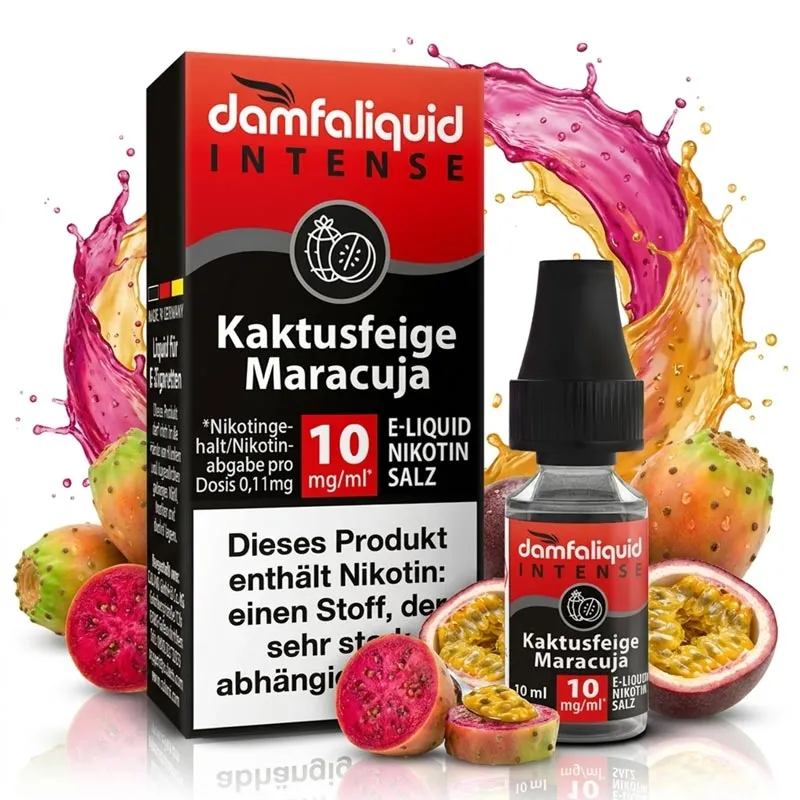 DAMFALIQUID INTENSE - Kaktusfeige Maracuja Nikotinsalz Liquid