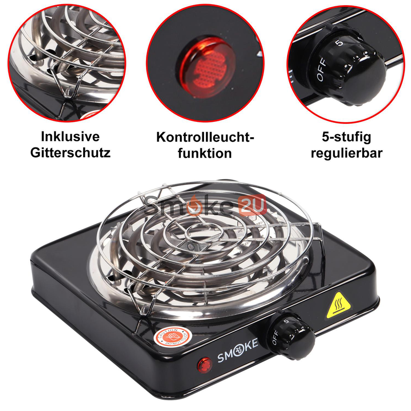 SMOKE2U Kohleanzünder Hotplate 1000W