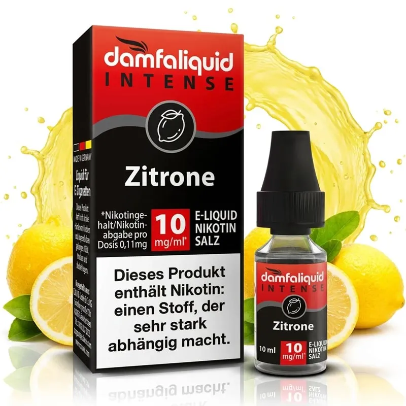 DAMFALIQUID INTENSE - Zitrone Nikotinsalz Liquid