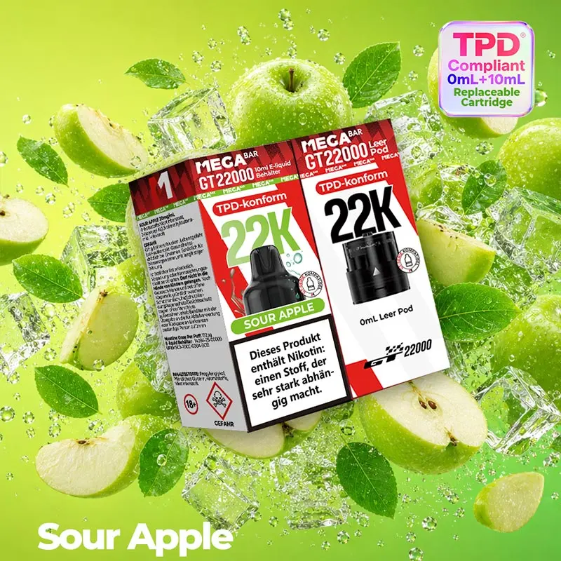 MEGABAR GT 22000 Pod - Sour Apple