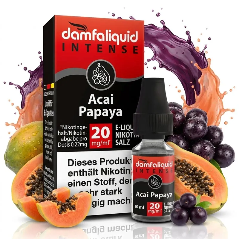 DAMFALIQUID INTENSE - Acai Papaya Nikotinsalz Liquid