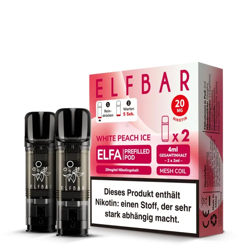 ELFBAR ELFA - White Peach Ice Pods