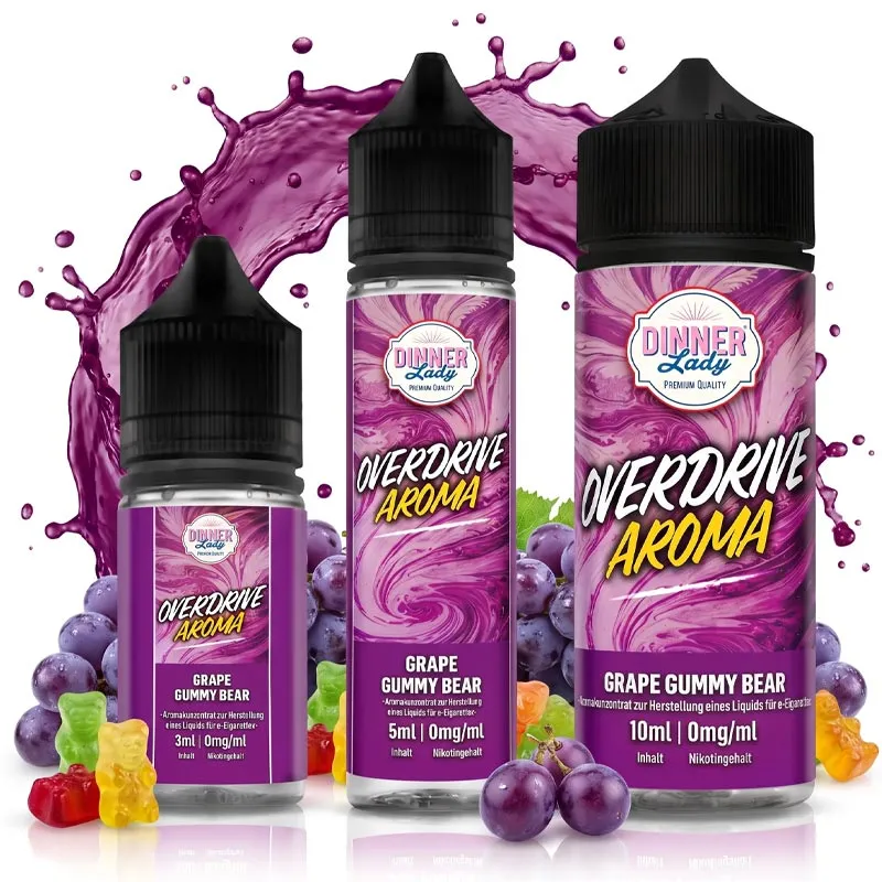 DINNER LADY Overdrive - Grape Gummy Bear Longfill Aroma