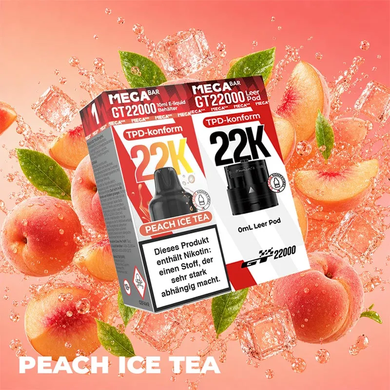 MEGABAR GT 22000 Pod - Peach Ice Tea