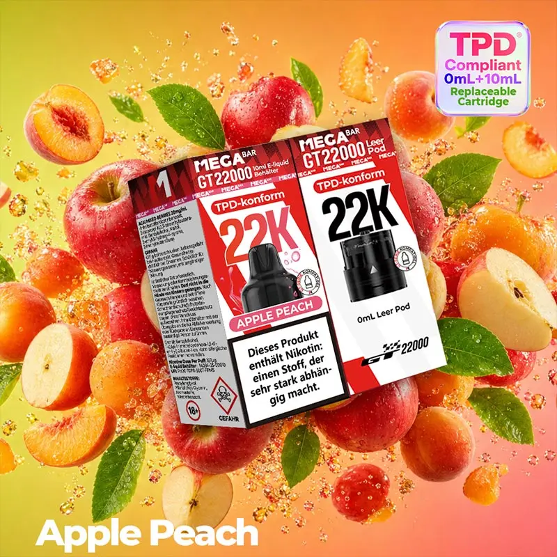 MEGABAR GT 22000 Pod - Apple Peach