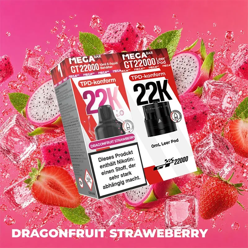 MEGABAR GT 22000 Pod - Dragonfruit Strawberry