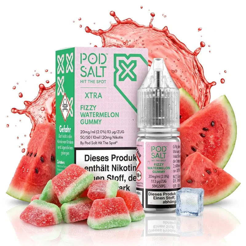 POD SALT XTRA - Fizzy Watermelon Gummy Nikotinsalz Liquid