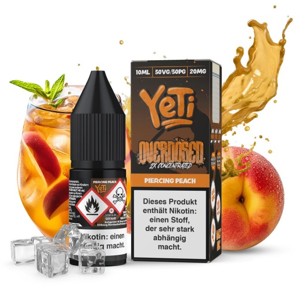 Yeti Overdosed - Piercing Peach Nikotinsalz
