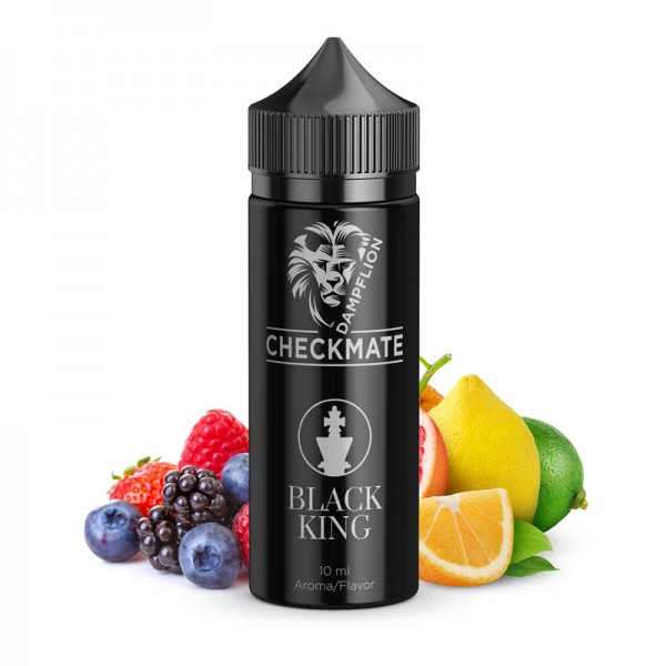 Black King Aroma von Dampflion ♥ Beerenmix mit Zitrusfrüchten ✔ 8-10% ✔ Inkl. 120ml Leerflasche ✔