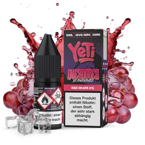 Yeti Overdosed - Red Grape Ice Nikotinsalz