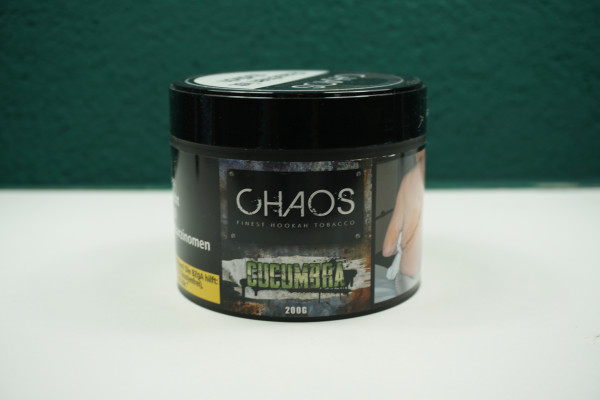 Chaos Shisha Tabak Cucumbra 200g ♥ Frische Gurke. ✔ Intensiver Geschmack ✔ Schneller Versand ✔ Nur ab 18 Jahren!