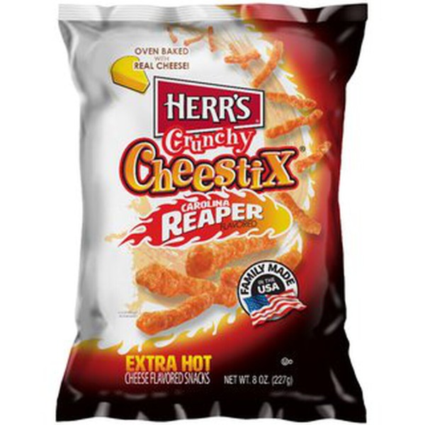 Herr's Crunchy Cheesestix Carolina Reaper 255g ♥ Crunchy fries von Herr's✔ mit Carolina Reaper Geschmack ✔ Günstig bestellen ✔ Schneller Versand ✔ House of Vape ♥