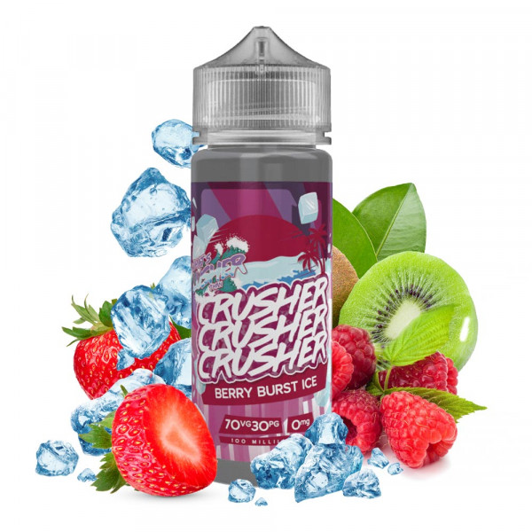 Berry Burst Ice Liquid von Crusher ♥ Himbeere, Erdbeere, Kiwi, Frische ✔ 100ml Shortfill ✔ Schneller Versand ✔