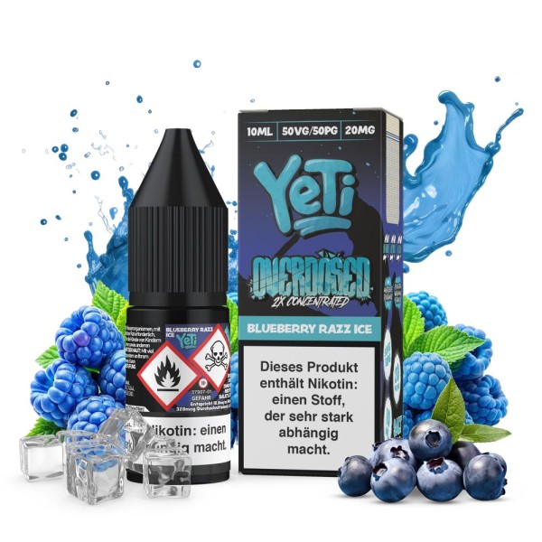 Yeti Overdosed - Blueberry Razz Ice Nikotinsalz