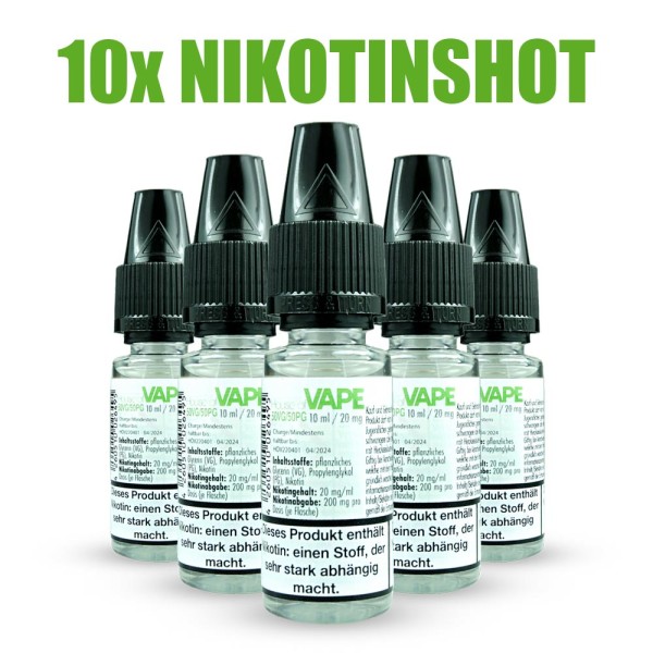 10x 50VG/50PG 20mg Nikotinshot